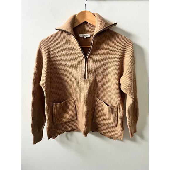 Madewell glenbrook half-zip pullover sweater women's size medium - Picture 3 of 6